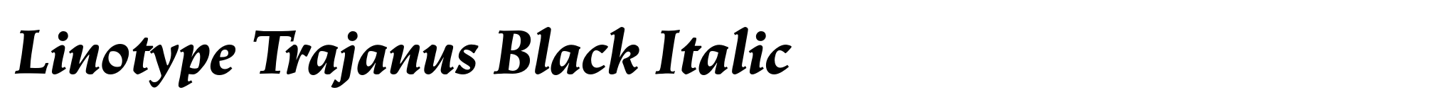 Linotype Trajanus Black Italic image